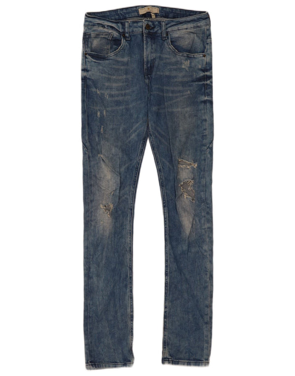 Calça jeans skinny masculina Zara EU 40 médio W31 L33 azul algodão