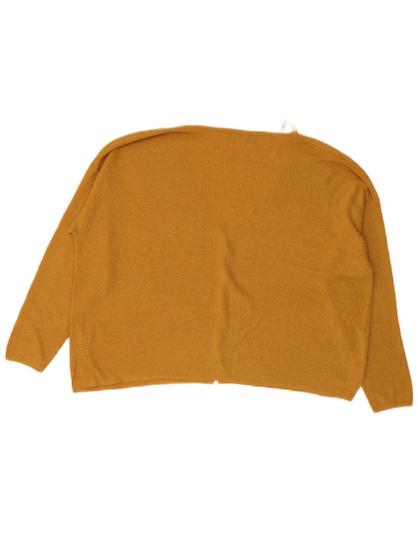 Suéter cardigã feminino Marks & Spencer Reino Unido 18 XL amarelo acrílico