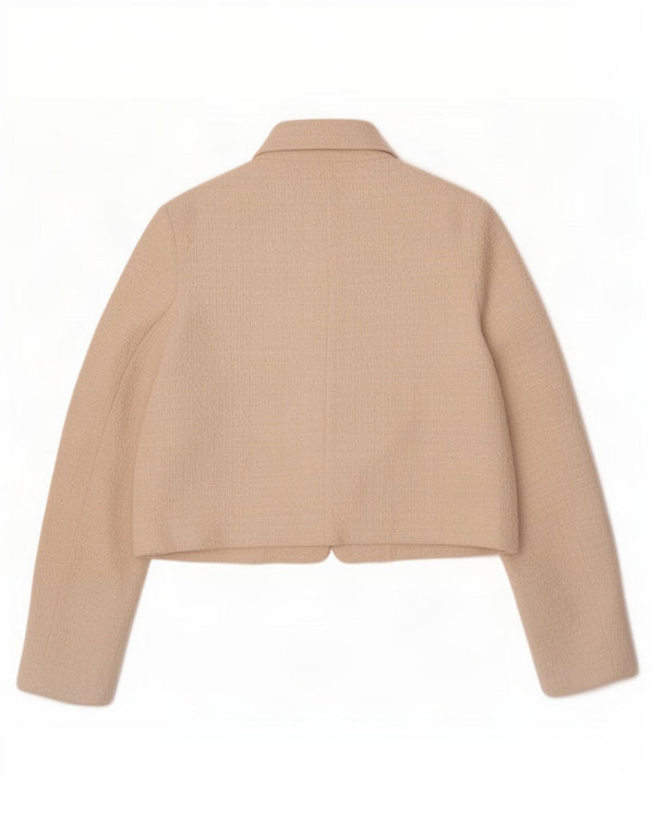Zara Womens Bolero Jacket UK 10 pequeno algodão branco