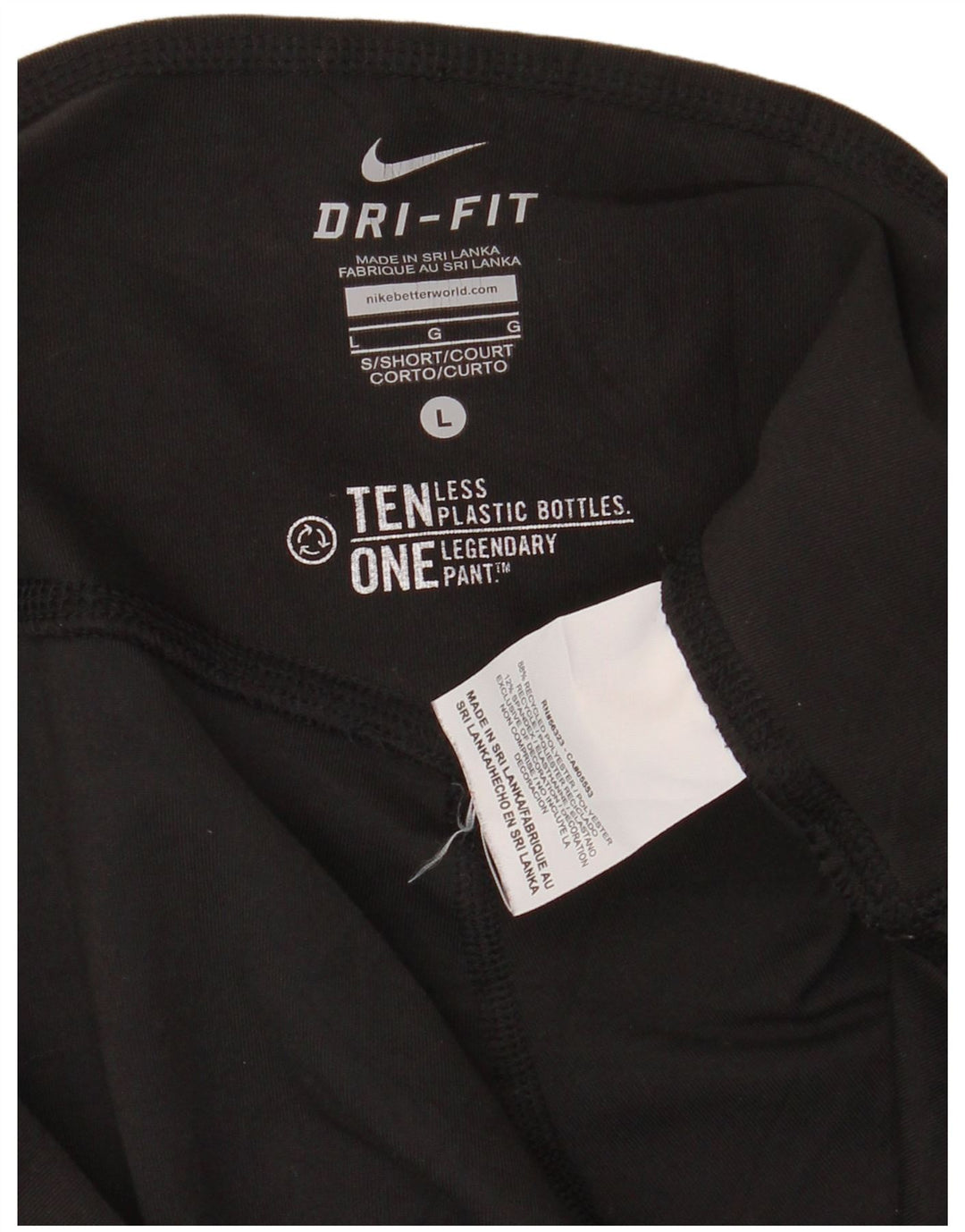 Calça de treino feminina NIKE Dri Fit UK 16 grande poliéster preto