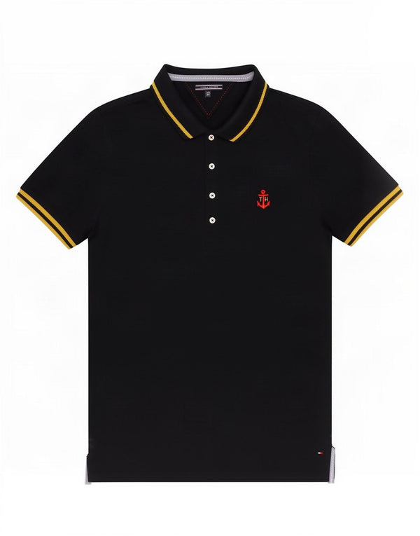 Camisa polo feminina Tommy Hilfiger UK 20 2XL algodão azul marinho