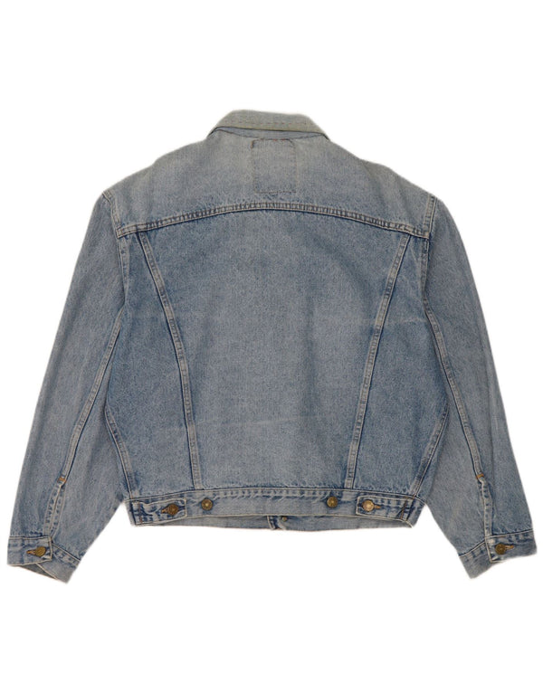 Jaqueta jeans masculina Carrera desgastada Reino Unido 36 algodão azul pequeno