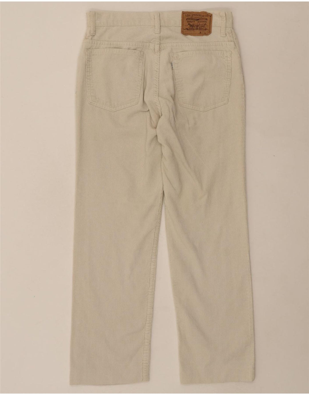 LEVI'S Mens Straight Corduroy Trousers W32 L27 White Vintage Levi's and Second-Hand Levi's from Messina Hembry 