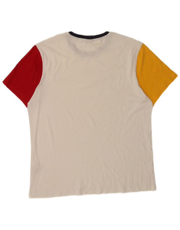 Camiseta masculina Champion Top 2XL algodão colorblock branco