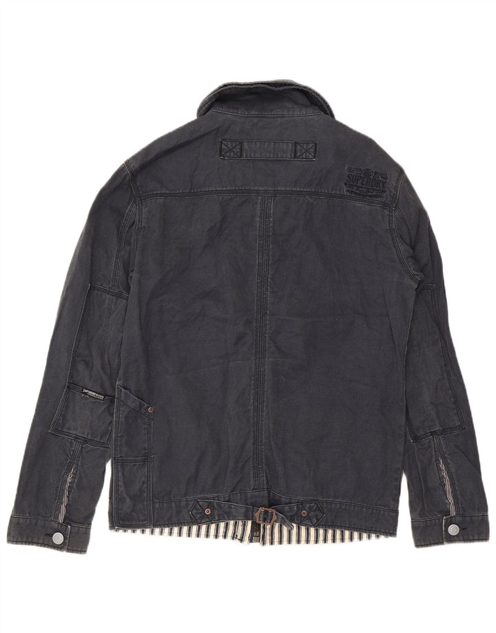 Jaqueta utilitária masculina Superdry UK 42 XL algodão azul marinho