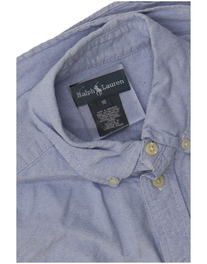 Camisa Ralph Lauren Menino 15-16 Anos Azul Algodão