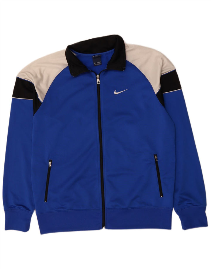 Jaqueta Nike Masculina Treino Top Grande Azul Colorblock Poliéster