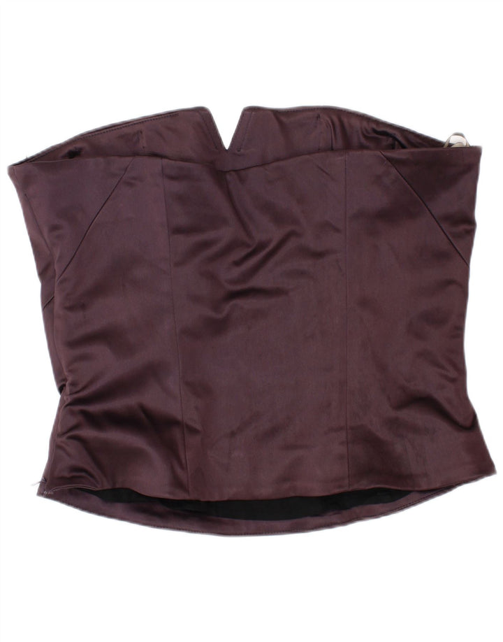 COAST feminino espartilho top UK 12 acetato roxo médio