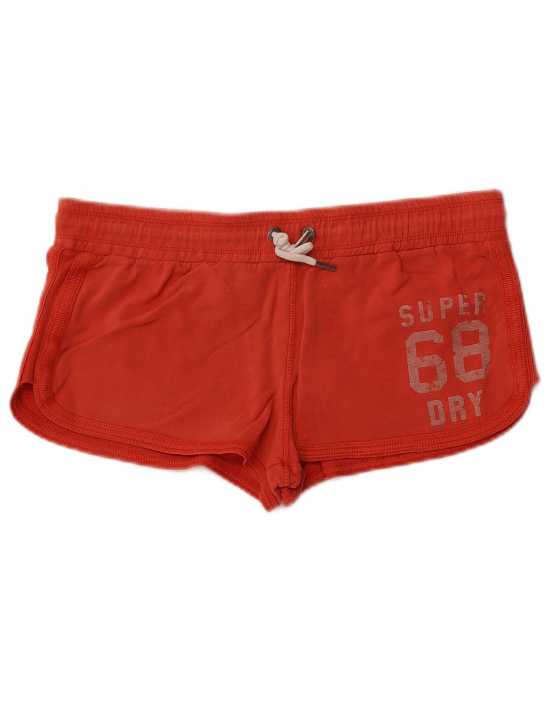 Shorts esportivos gráficos femininos Superdry UK 16 grande algodão laranja