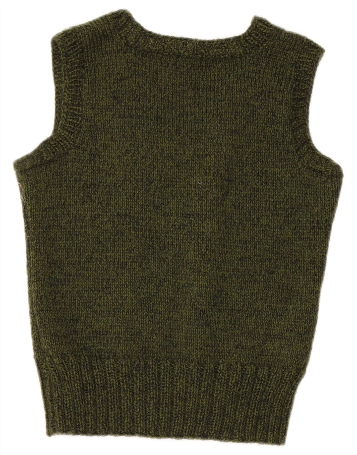 Regata feminina VINTAGE com colete curto Reino Unido 10 pequena cáqui