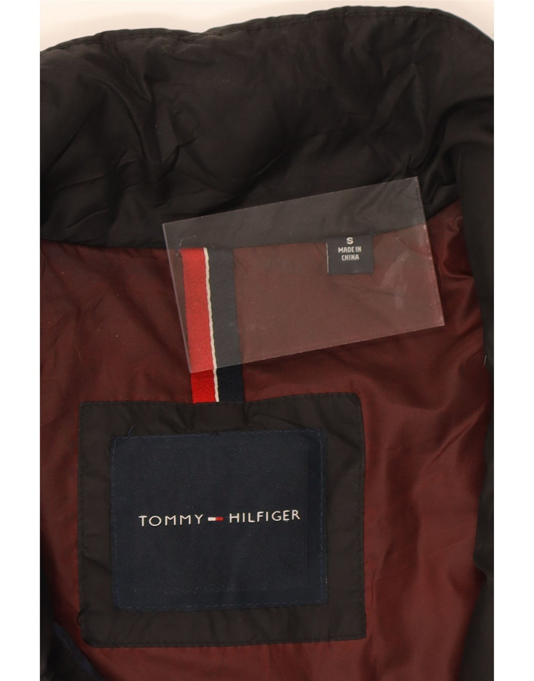 TOMMY HILFIGER Mens Padded Jacket UK 36 Small Black Nylon Vintage Tommy Hilfiger and Second-Hand Tommy Hilfiger from Messina Hembry 