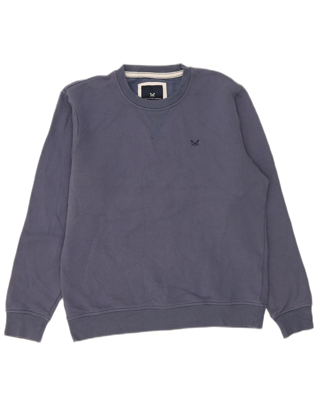 Crew Clothing Mens Moletom Jumper Médio Algodão Azul