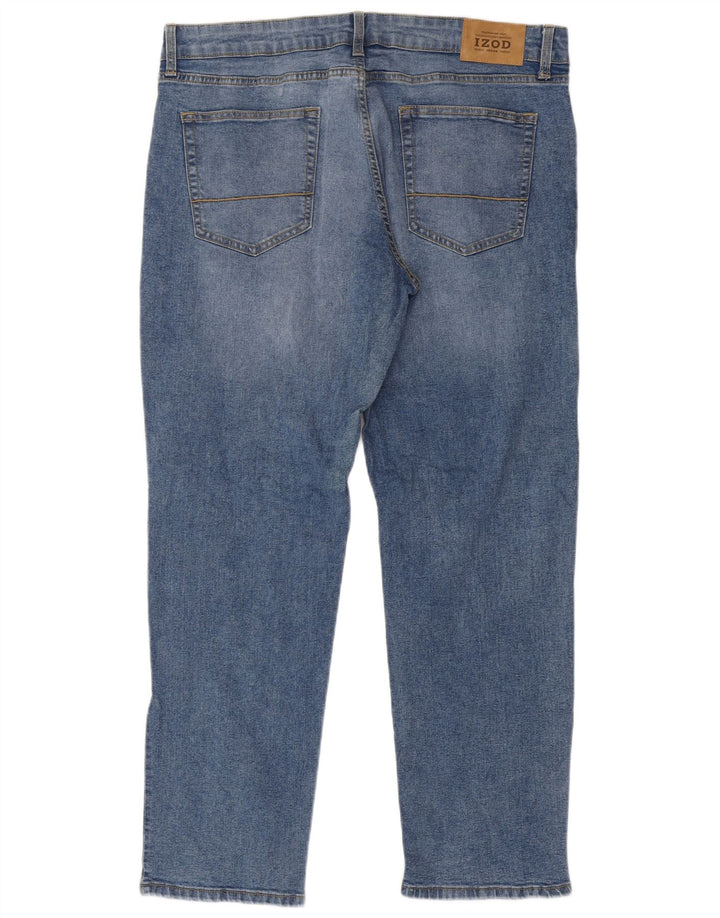 Calça jeans reta masculina IZOD W38 L32 algodão azul