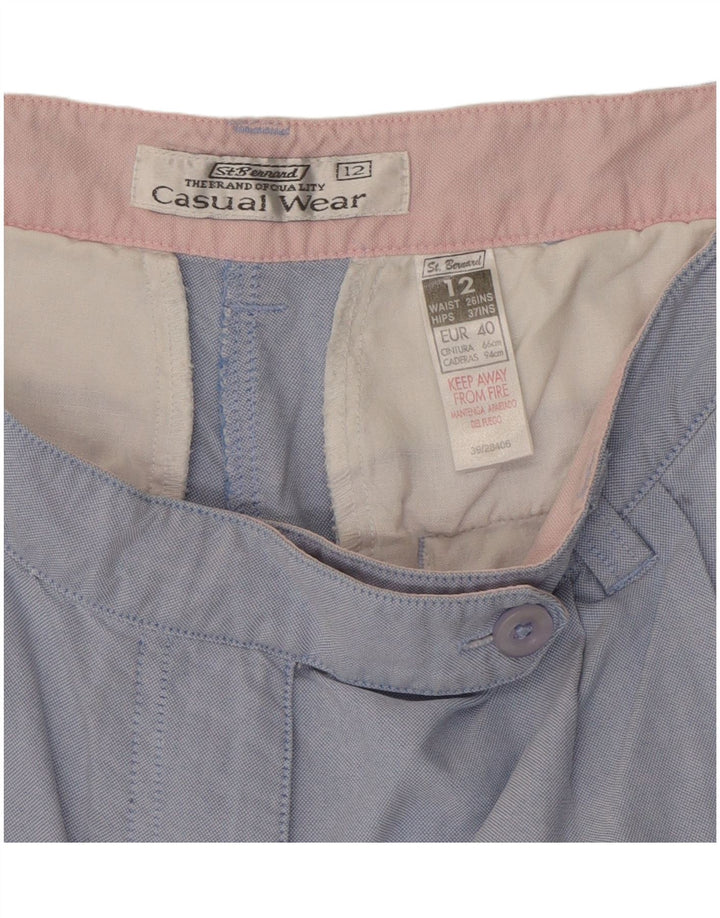 Bermuda Chino Feminina St. Bernard UK 12 Médio W28 Algodão Azul