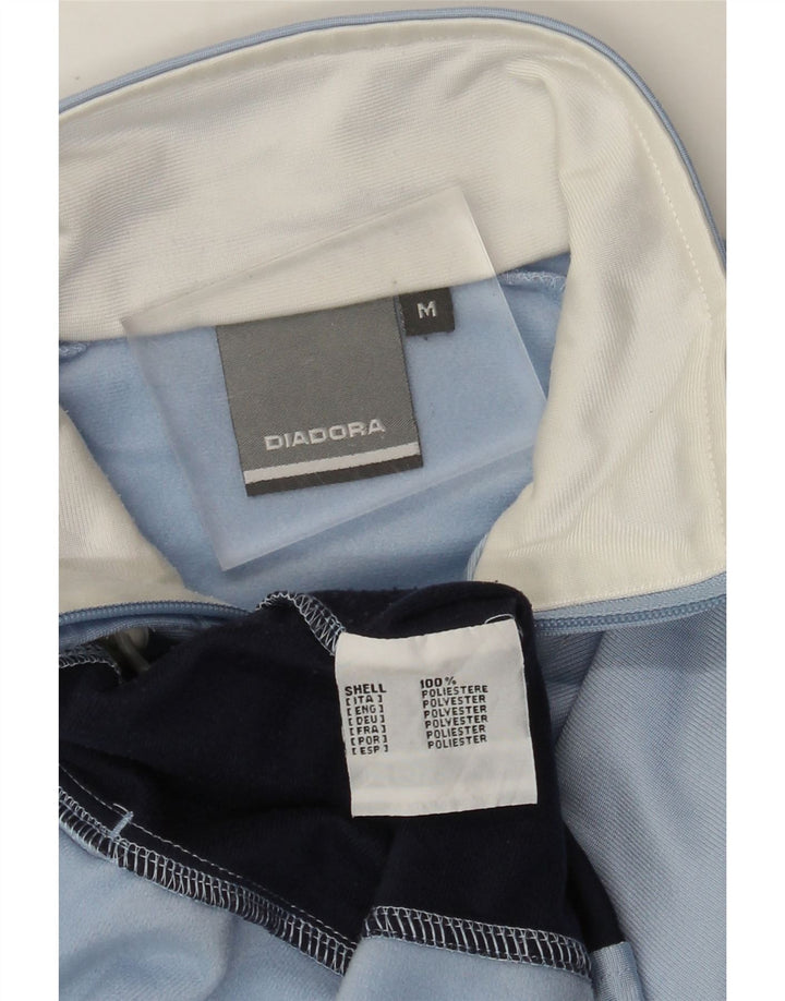Diadora Womens Tracksuit Top Jacket Medium Blue Colourblock Poliéster