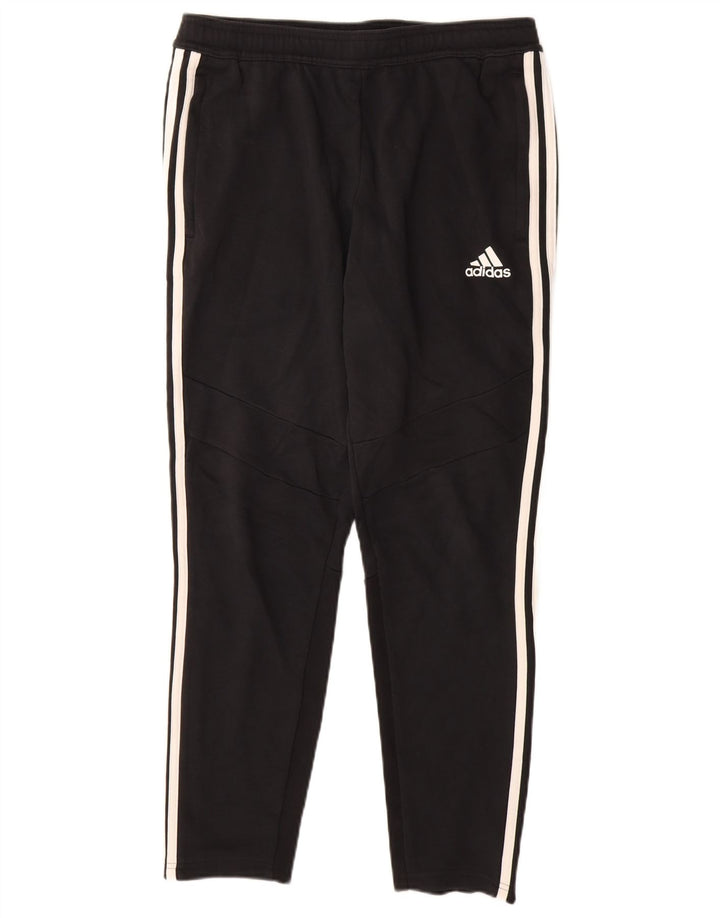 Calças de treino masculinas ADIDAS de algodão preto médio