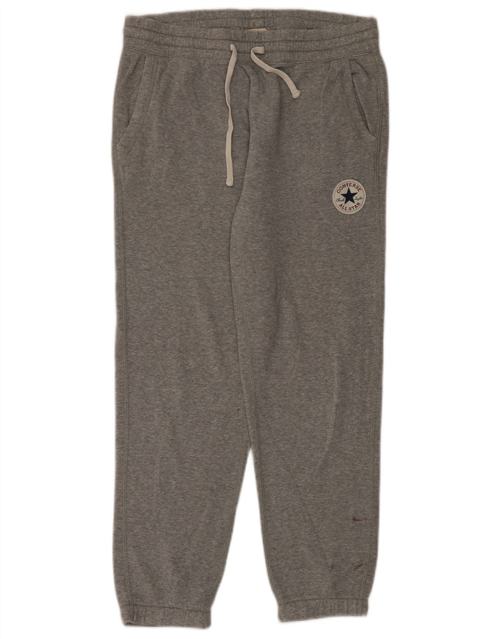 Calça de treino masculina Converse Joggers cinza médio algodão