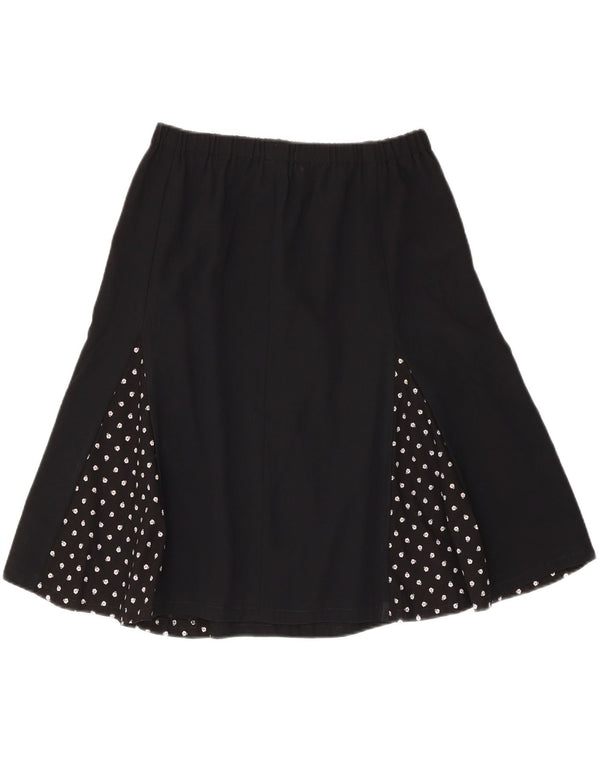 Saia vintage feminina linha A W30 médio preto manchado