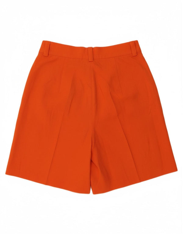 Shorts feminino VINTAGE de cintura alta com amarração casual Reino Unido 14 grande W30 laranja