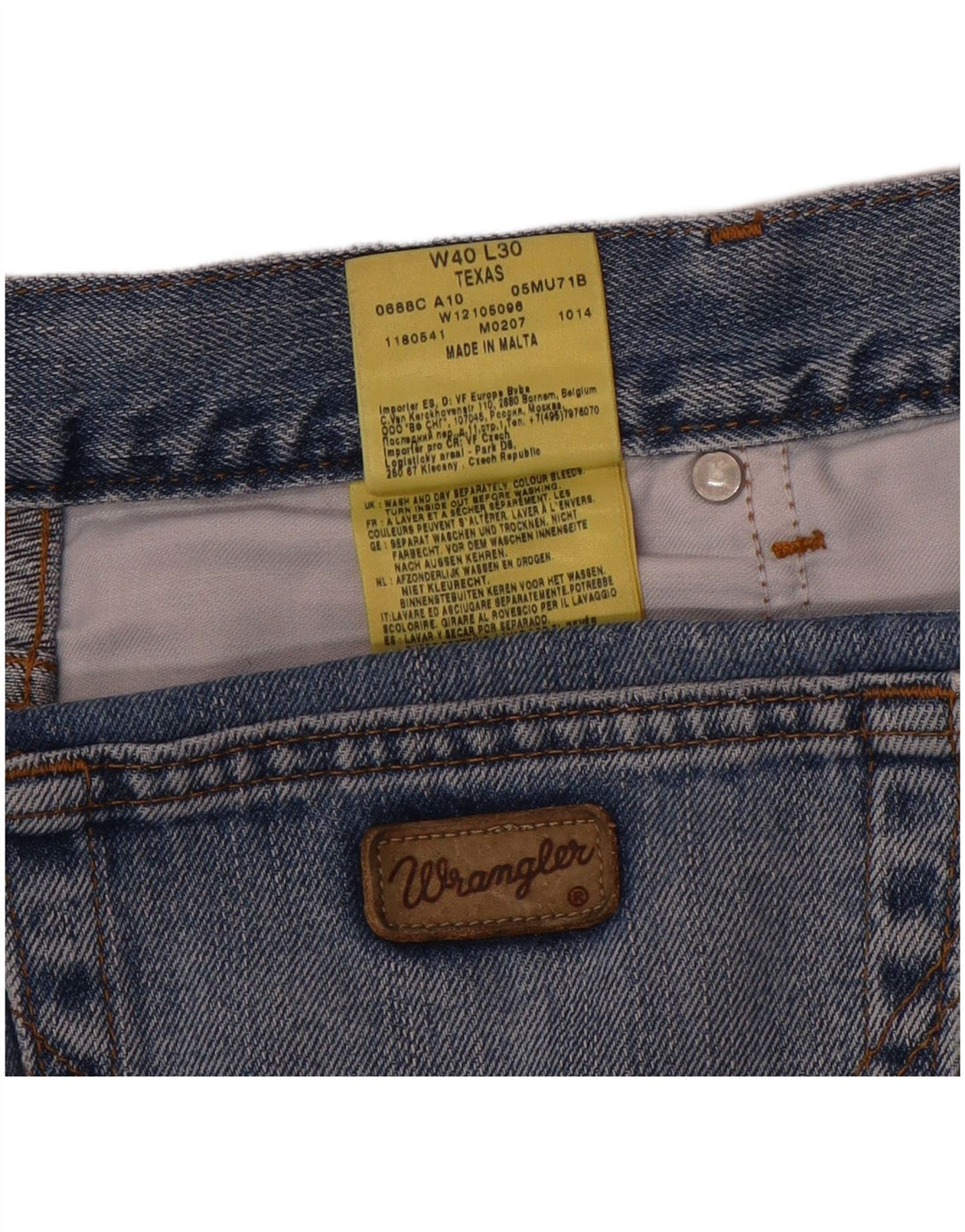 Wrangler Masculino Texas Straight Jeans W40 L30 Azul Algodão