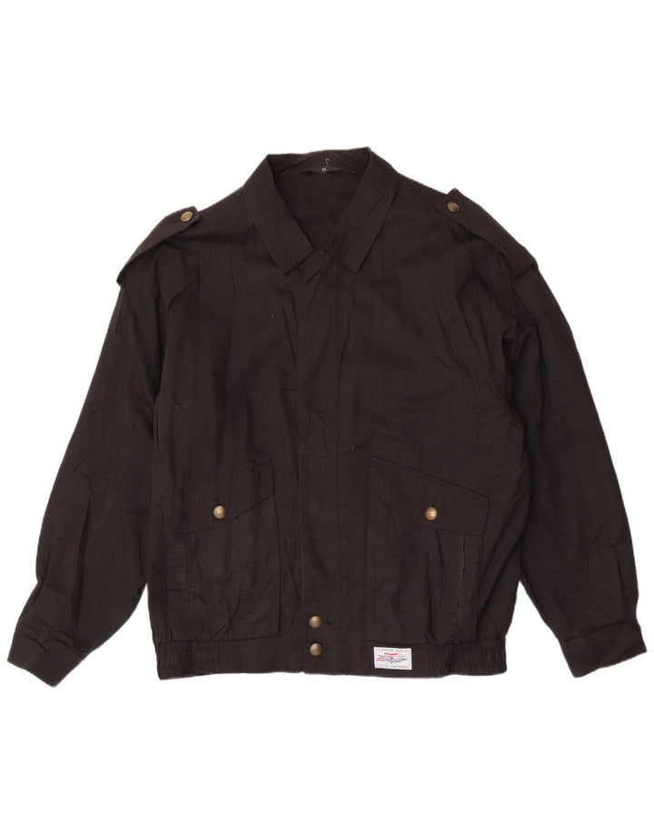 Jaqueta bomber militar masculina C&A EU 54 2XL algodão preto