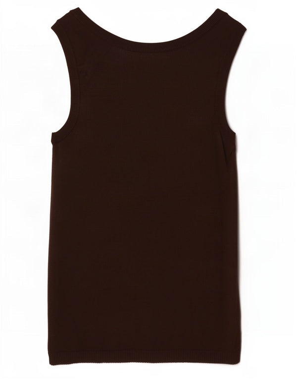 Colete feminino Zara UK 8 pequeno viscose marrom