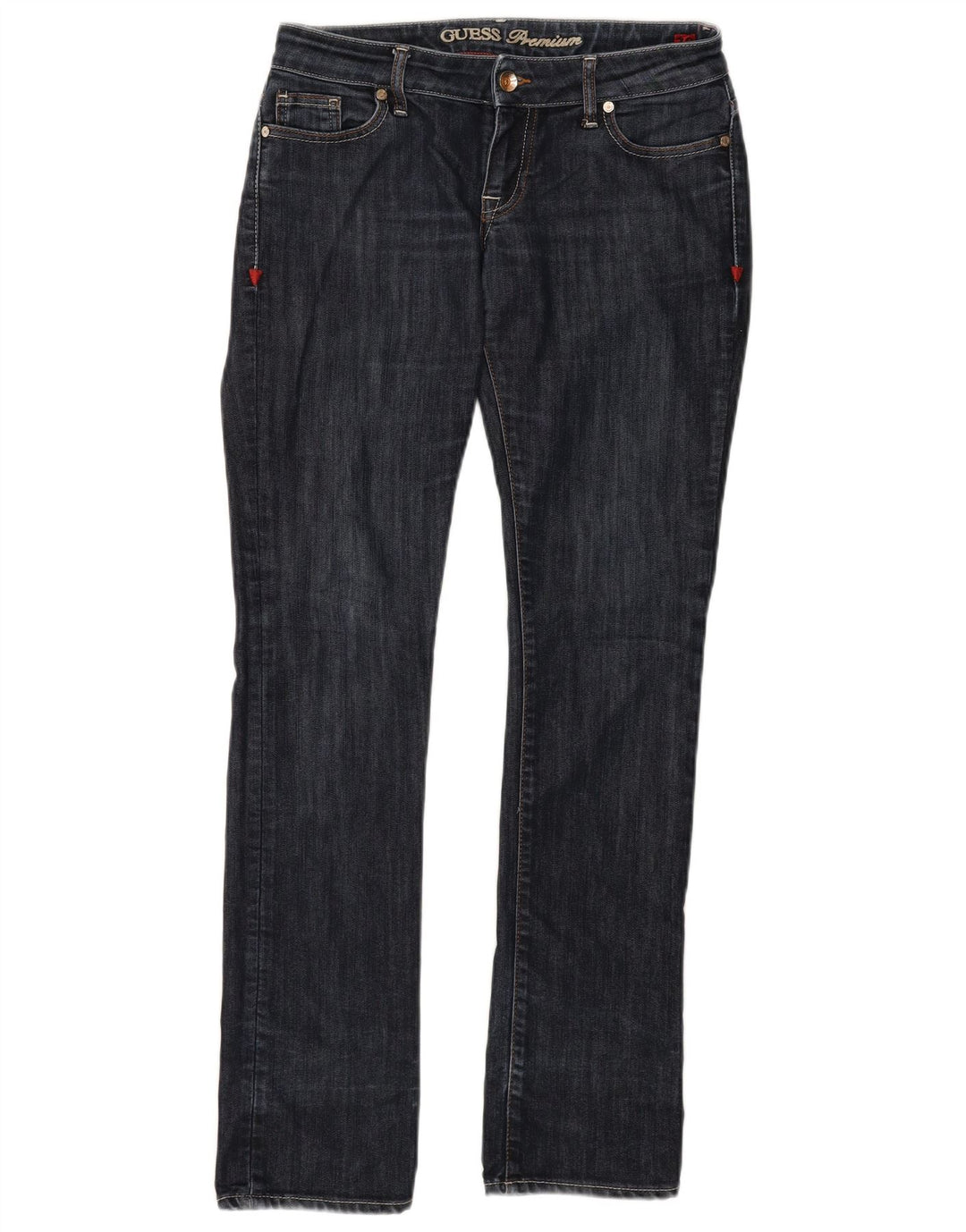 Jeans slim feminino GUESS W30 L32 azul marinho algodão
