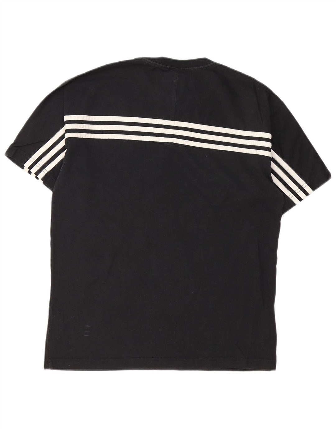 Adidas Mens Camiseta Top Pequeno Algodão Preto