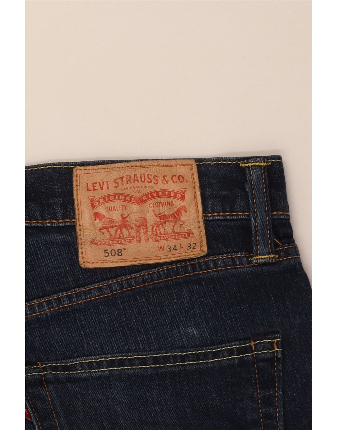 Levi's Masculino 508 Cropped Tapered Jeans W34 L25 Azul