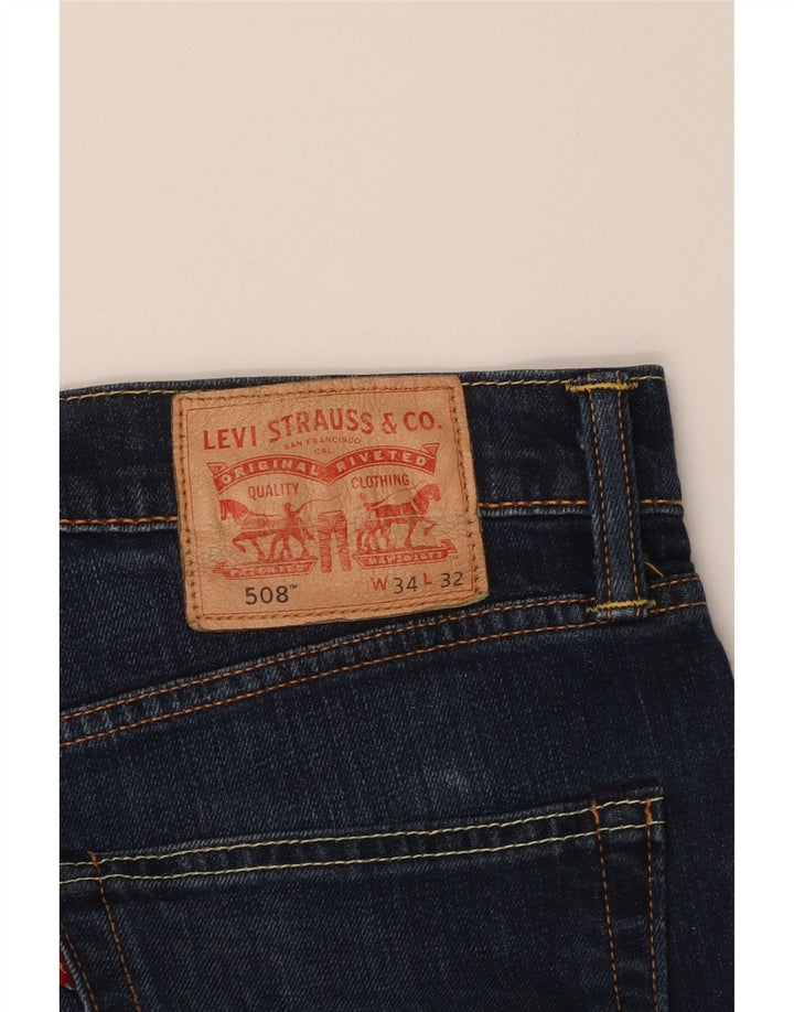 Levi's Masculino 508 Cropped Tapered Jeans W34 L25 Azul
