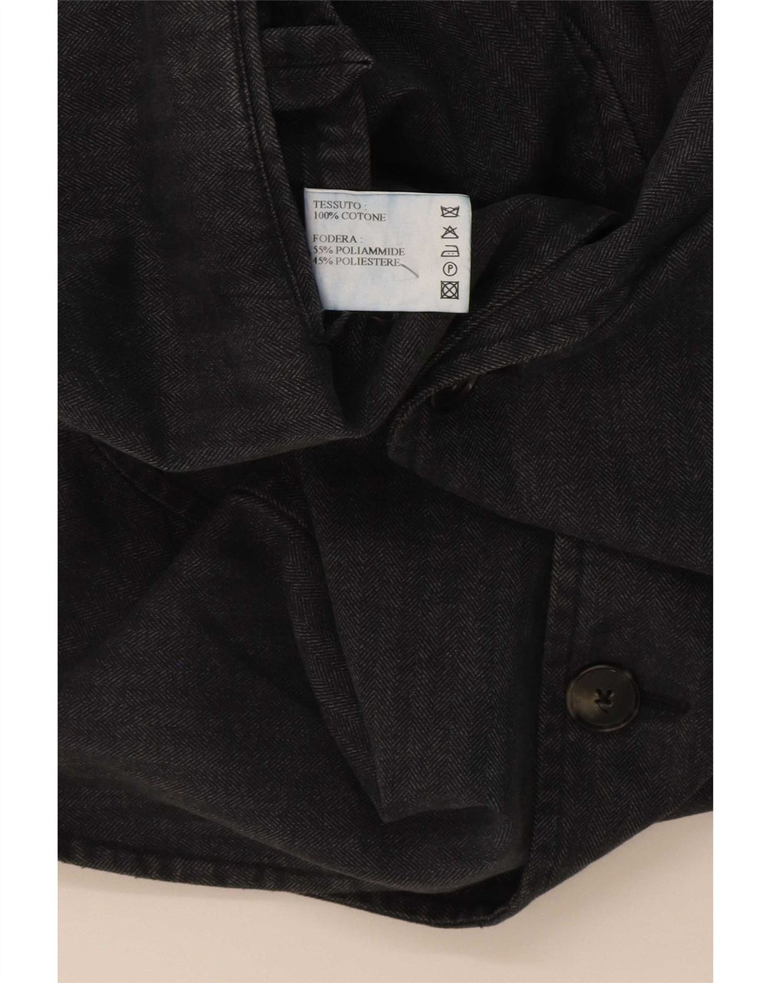 Jaqueta blazer masculina vintage com 3 botões IT 52 XL algodão listrado cinza