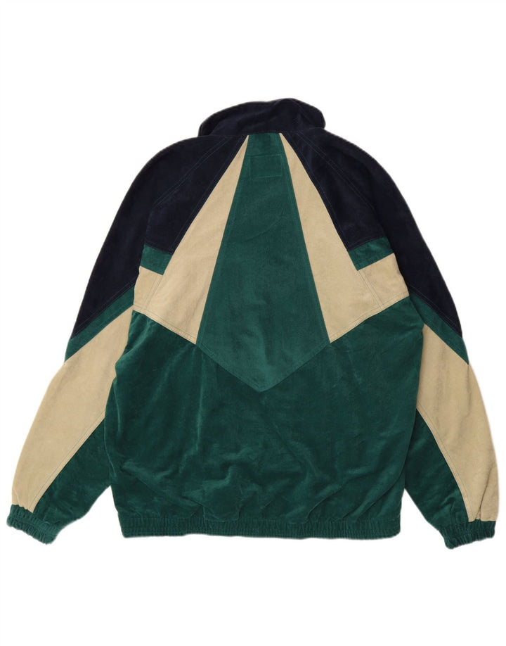 Fato de treino completo de veludo masculino MC KEE'S poliéster verde médio Colourblock