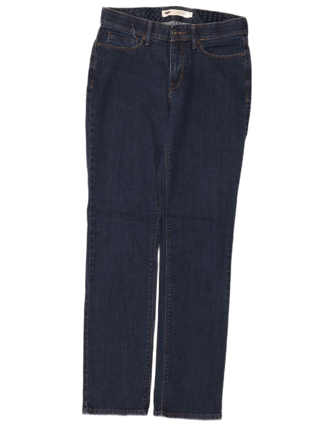 Levi's feminino 525 jeans retos US 8 médio W29 L32 algodão azul marinho