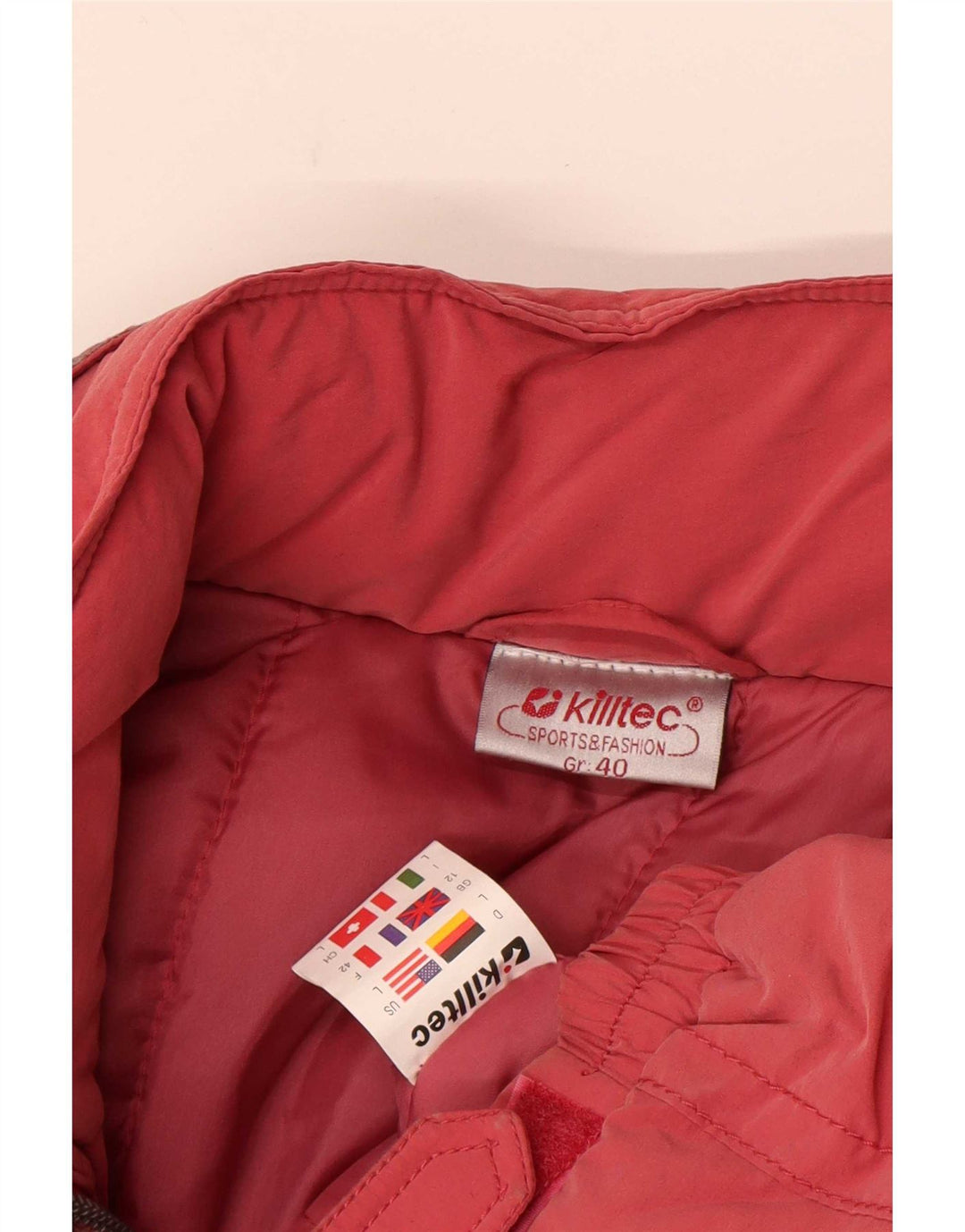 Macacão de esqui feminino com capuz gráfico Killtec UK 12 médio rosa floral