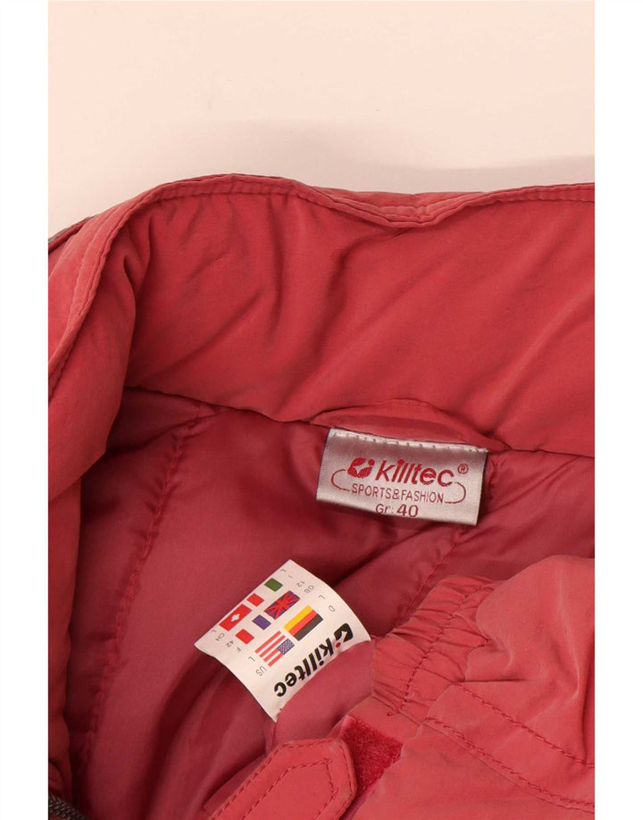 Macacão de esqui feminino com capuz gráfico Killtec UK 12 médio rosa floral