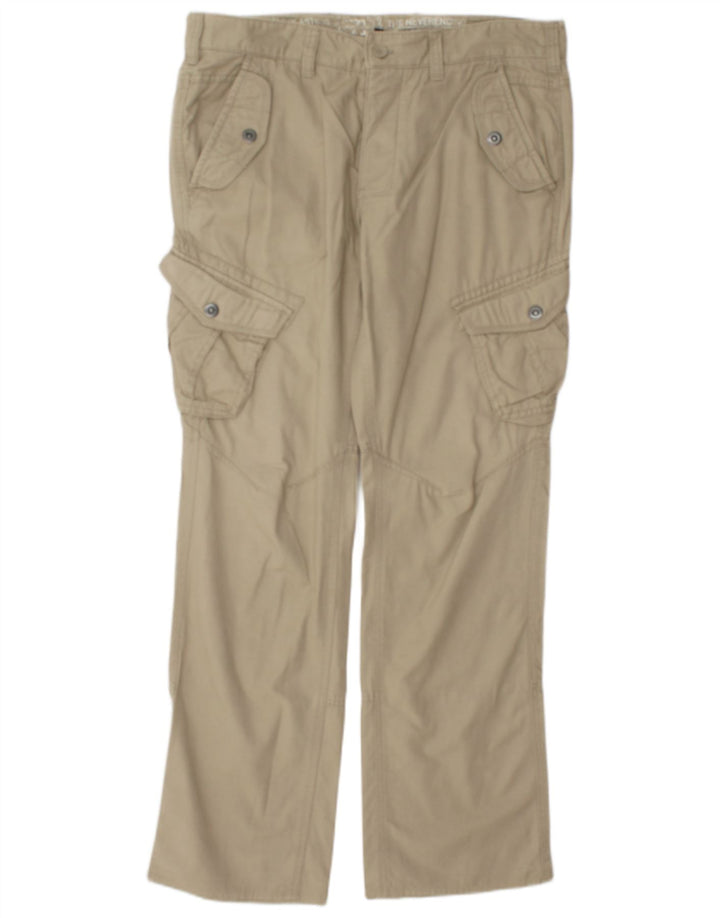 Calça cargo reta masculina vintage W35 L32 bege