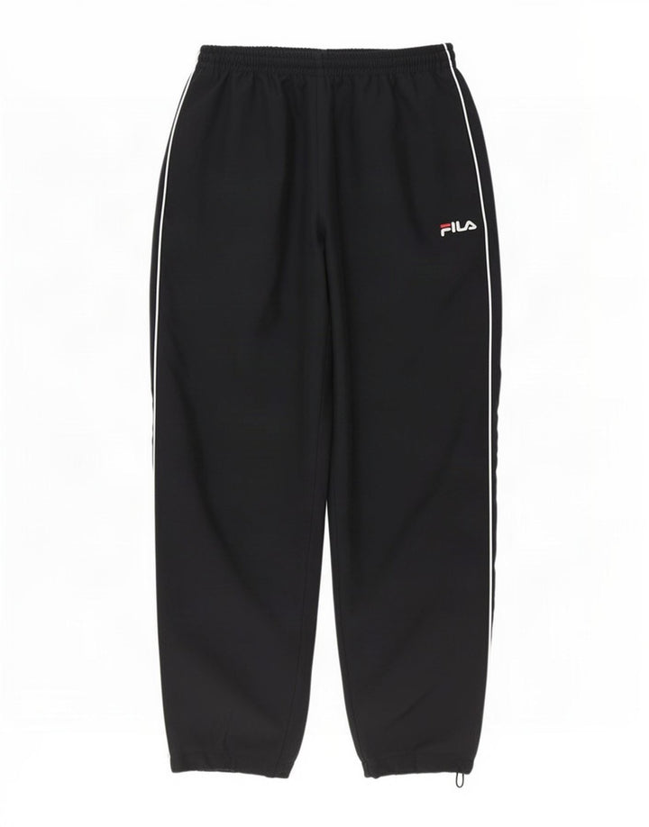 Fila Mens Graphic Tracksuit Calças Joggers Médio Preto Poliéster