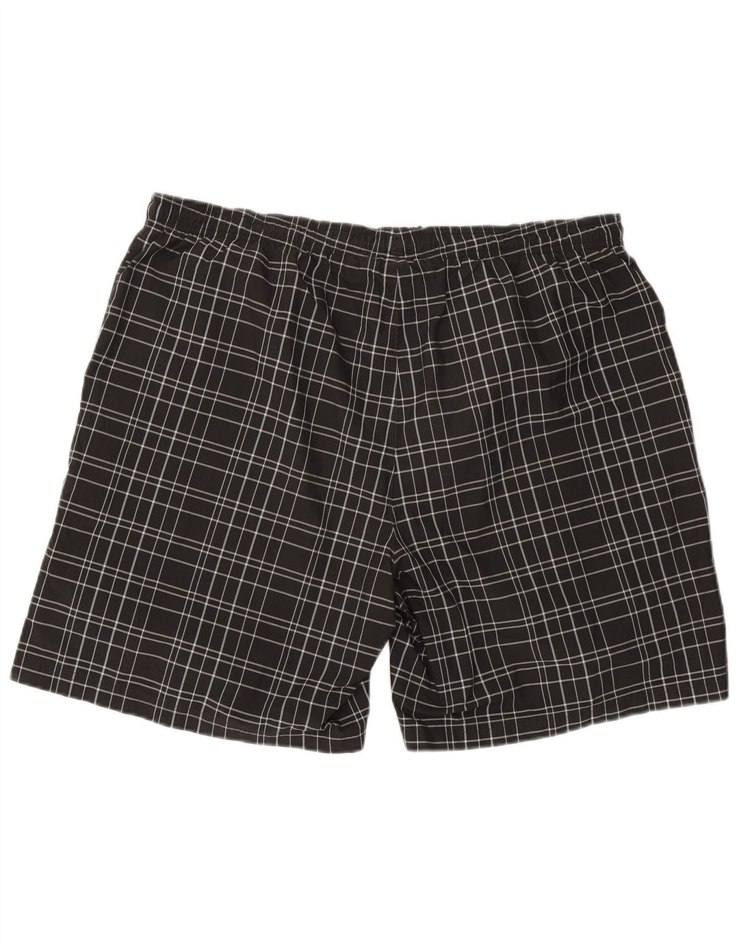 Shorts de natação masculino Reebok 2XL poliéster xadrez preto