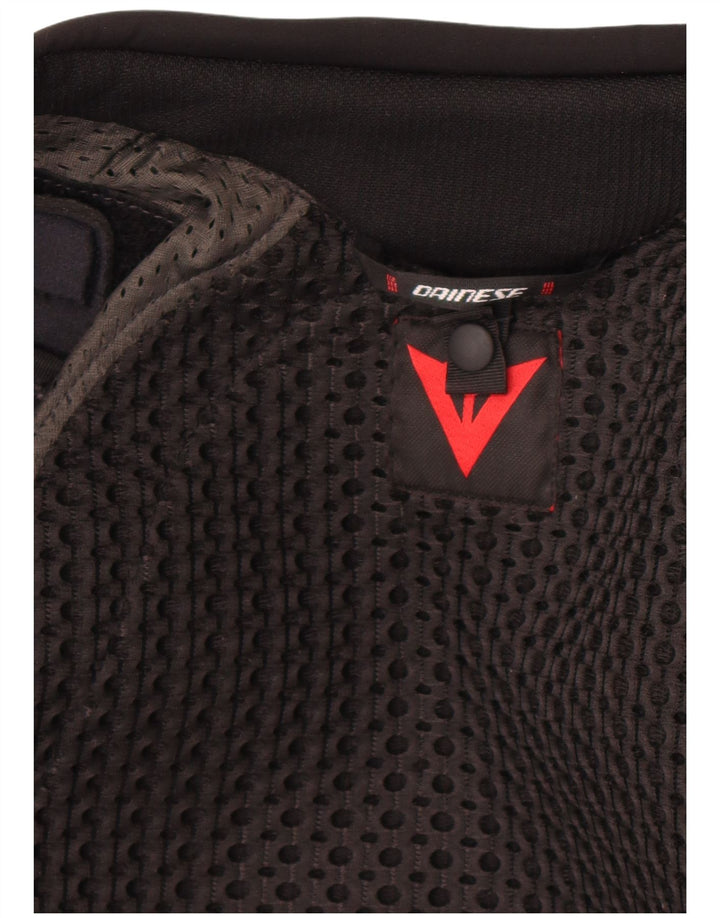 Jaqueta feminina de couro para motociclista Dainese IT 42 motociclista de couro preto médio