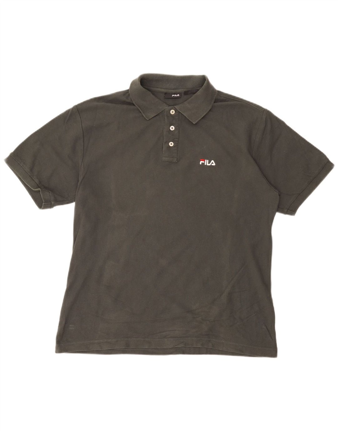 Camisa polo masculina FILA grande algodão cinza