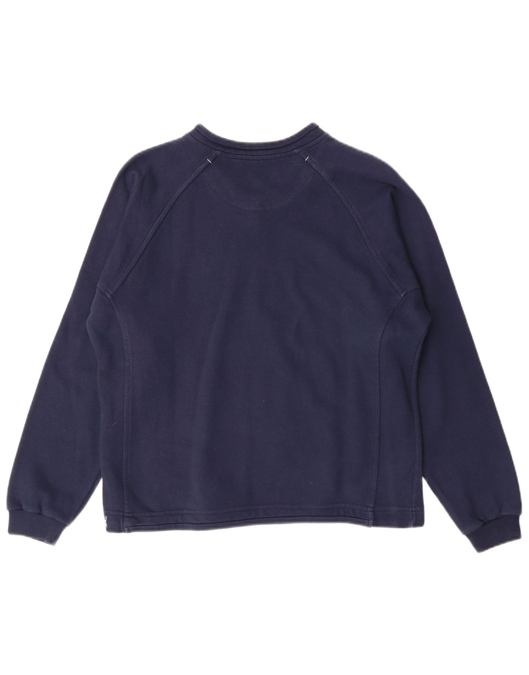 Champion feminino oversized moletom jumper UK 6 XS azul marinho algodão