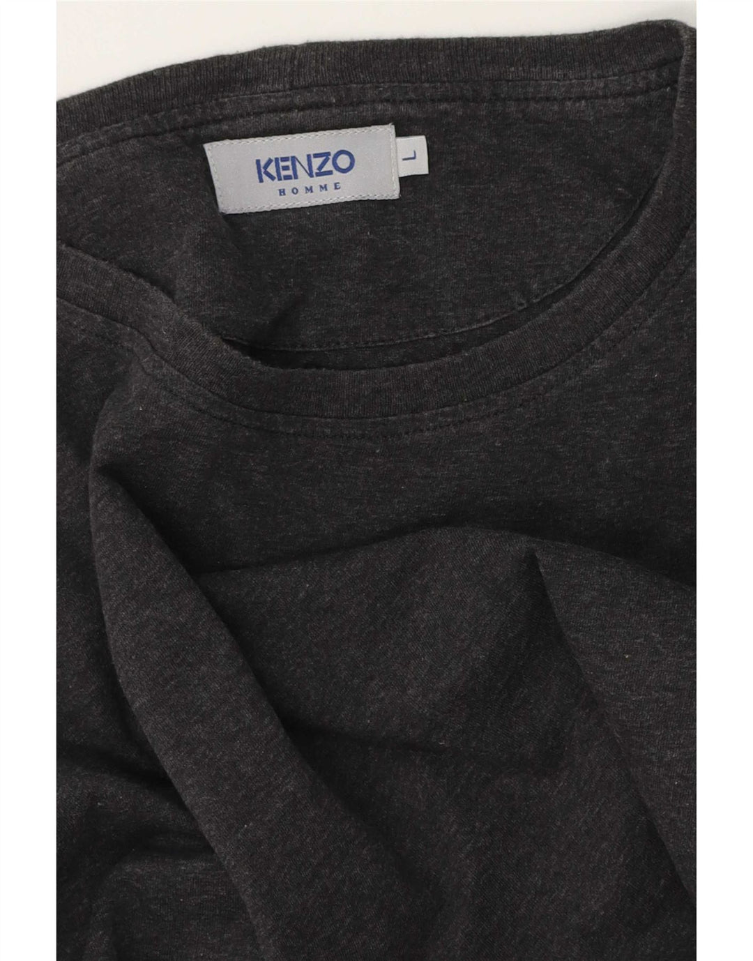 Kenzo Mens Graphic Top Manga Longa Grande Cinza