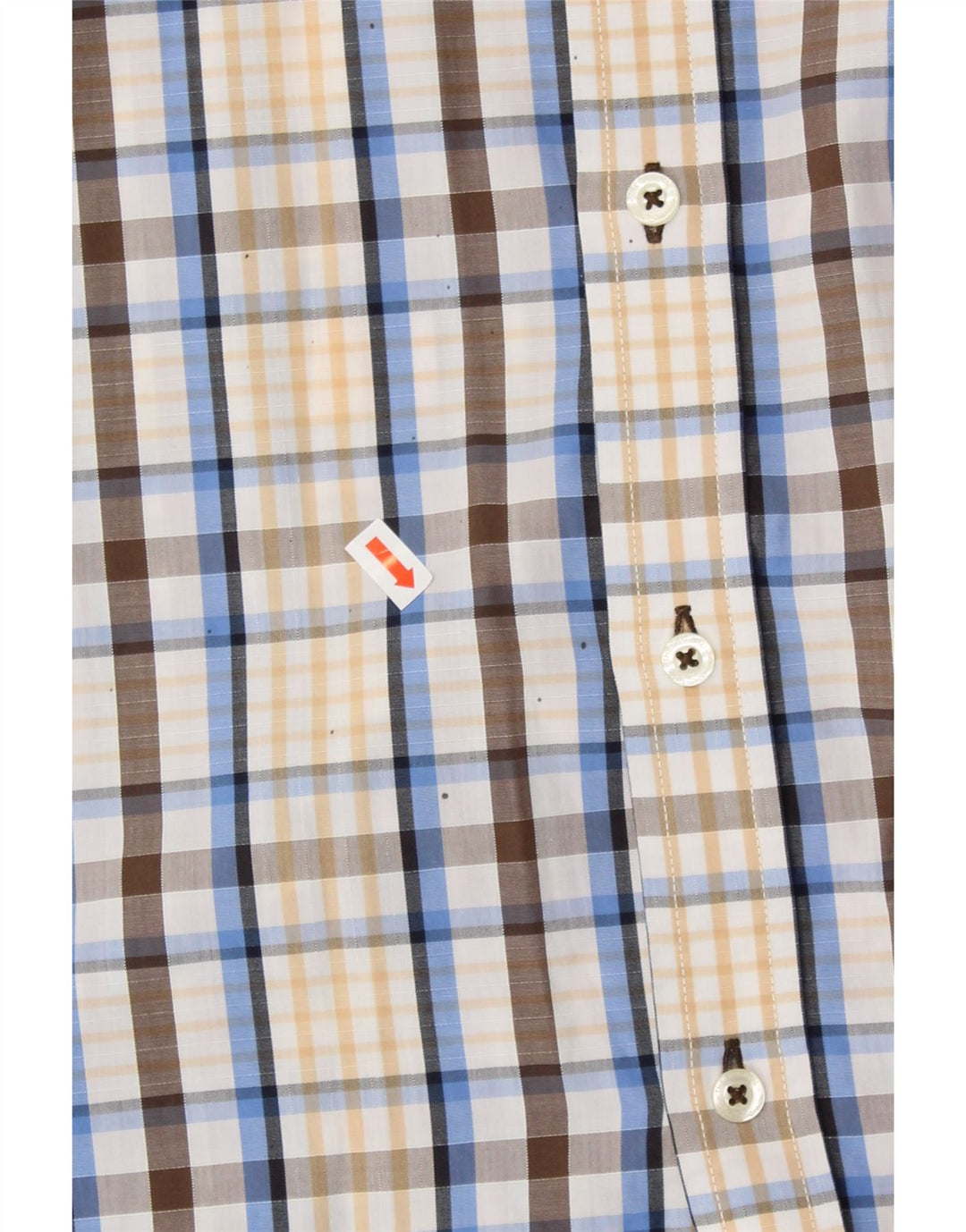 Camisa masculina de manga curta BEN SHERMAN grande algodão xadrez multicolorido