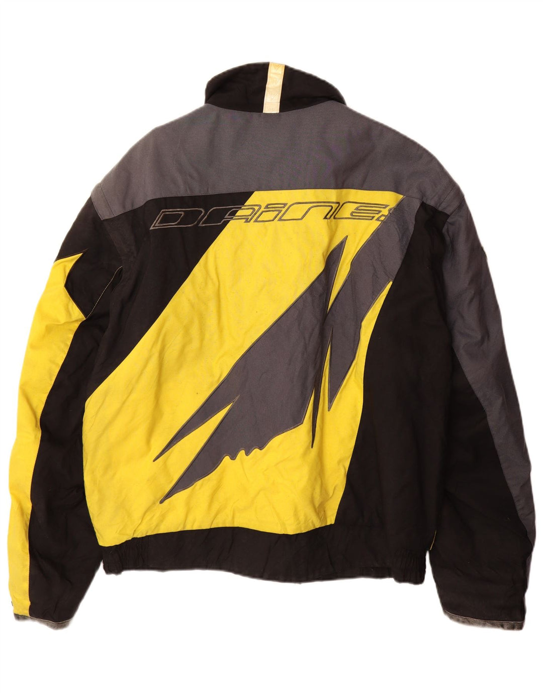Jaqueta masculina Dainese Moto Racer Biker UK 38 Medium Yellow Colourblock Nylon
