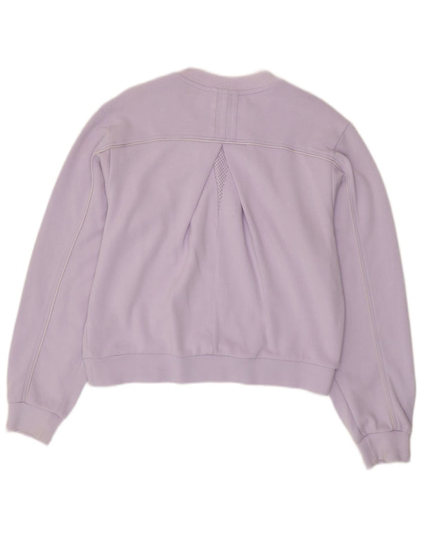 Adidas Womens Oversized Sweatshirt Jumper UK 4/6 XS Lilás Algodão
