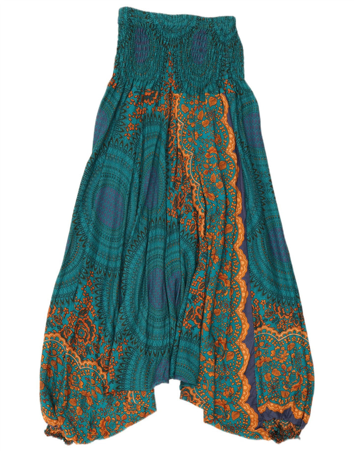 Calça Harém Feminina Vintage W24 L24 Azul Paisley