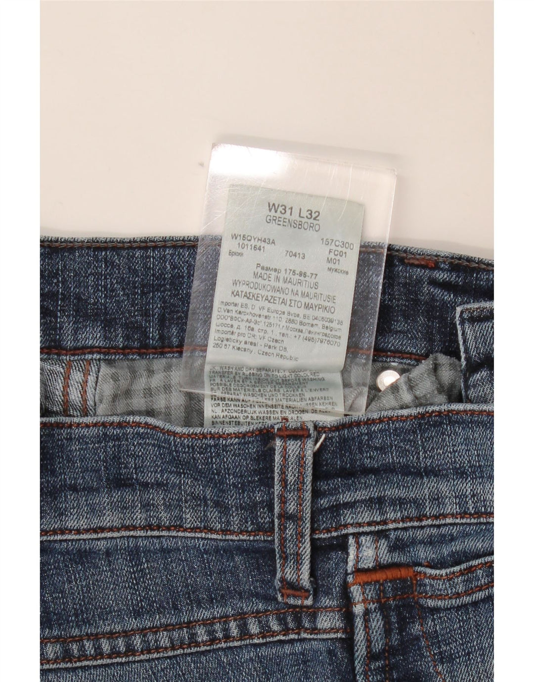 WRANGLER Masculino Greensboro Slim Jeans W31 L32 Azul Algodão