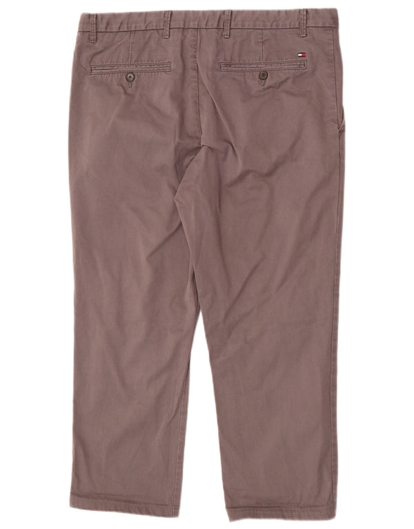 Calças cortadas masculinas Tommy Hilfiger W36 L25 algodão cinza