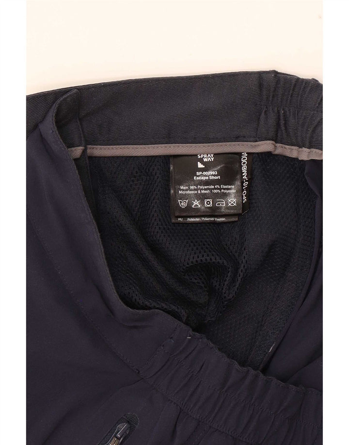 Shorts cargo feminino Sprayway UK 12 médio W32 azul marinho poliamida