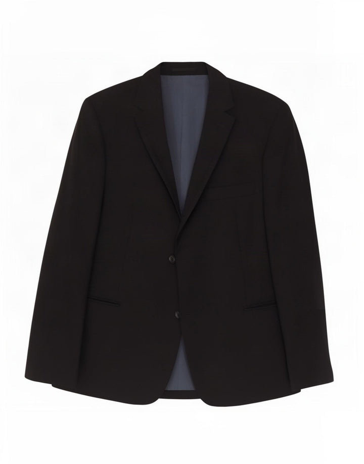Jaqueta Blazer Masculina Hugo Boss com 2 Botões US 42 XL Lã Cinza